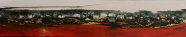 Painting titled "Le viaduc." by Sandrine Damour, Original Artwork, Acrylic