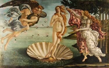Painting titled "La naissance de Vén…" by Sandro Botticelli, Original Artwork, Oil