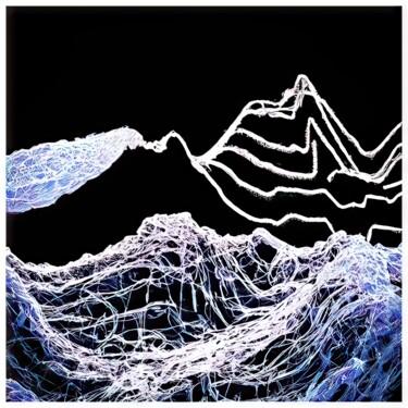 Цифровое искусство под названием "Waves #9234" - Sandro, Подлинное произведение искусства, Цифровая живопись