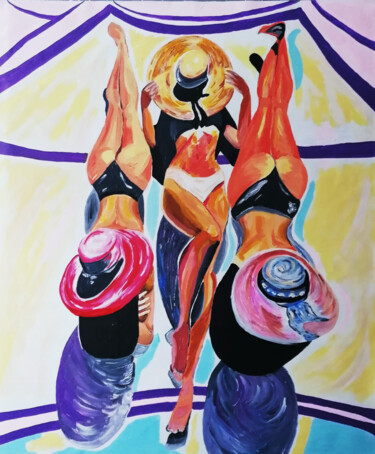 Malerei mit dem Titel "Three sisters" von Sanja Jancic, Original-Kunstwerk, Acryl