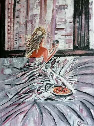 Peinture intitulée "Sweet breakfast" par Sanja Jancic, Œuvre d'art originale, Acrylique