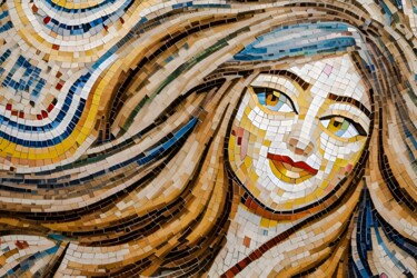 Цифровое искусство под названием "Ethereal Mosaic Sym…" - Sankha Ghosh, Подлинное произведение искусства, Фотомонтаж