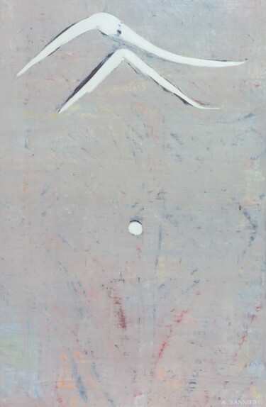 Ζωγραφική με τίτλο "Un soir sur l'océan" από Sannier Alain, Αυθεντικά έργα τέχνης, Λάδι Τοποθετήθηκε στο Ξύλινο φορείο σκελε…