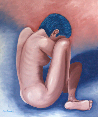 Pintura titulada "Femme nue 1" por Paul Santander, Obra de arte original, Oleo