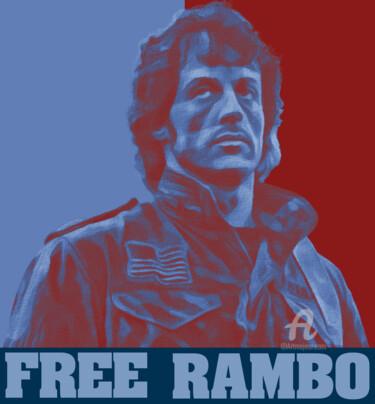 제목이 "Free Rambo"인 디지털 아트 Santhiago Carvalho로, 원작, 2D 디지털 작업