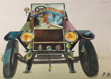 Rysunek zatytułowany „Rolls Royce. Pierre…” autorstwa Santiago Carroggio, Oryginalna praca, Atrament