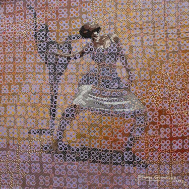 Pittura intitolato "Levitation" da Sanya Gbemileke, Opera d'arte originale, Acrilico