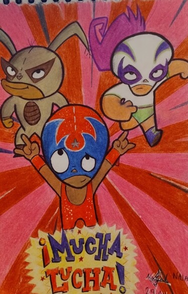 Disegno intitolato "Mucha lucha" da Saori Nayeli Najar Juarez, Opera d'arte originale, Matita