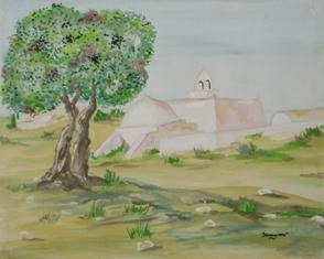 Pintura titulada "je sacreé et le sac…" por Samyouni, Obra de arte original, Acrílico