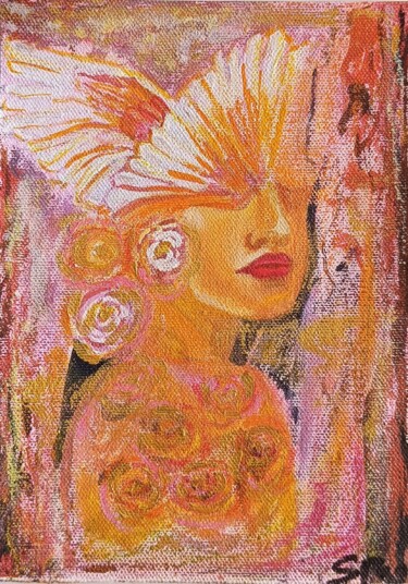 Painting titled "Divine feminine" by Sapna Ojha Sapna Ojha, Original Artwork, Acrylic