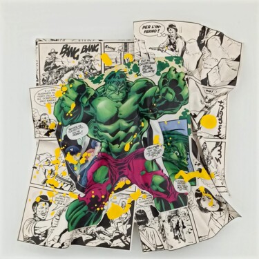 绘画 标题为“Fighting Hulk” 由Sara Arnaout, 原创艺术品, 丙烯