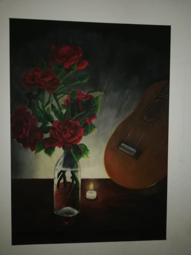 Peinture intitulée "Romantic night" par Sarah Taleb, Œuvre d'art originale, Acrylique