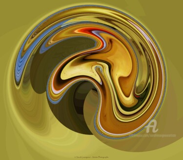 "Golden brain" başlıklı Dijital Sanat Sarah Leseigneur tarafından, Orijinal sanat, Foto Montaj