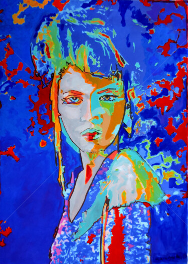 Картина под названием "Femme de l'Est" - Sara Raquel Sarangello, Подлинное произведение искусства, Масло