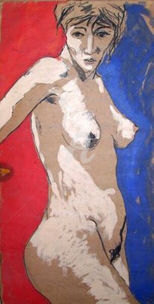 Pintura intitulada "France pleure ." por Sara Raquel Sarangello, Obras de arte originais, Acrílico