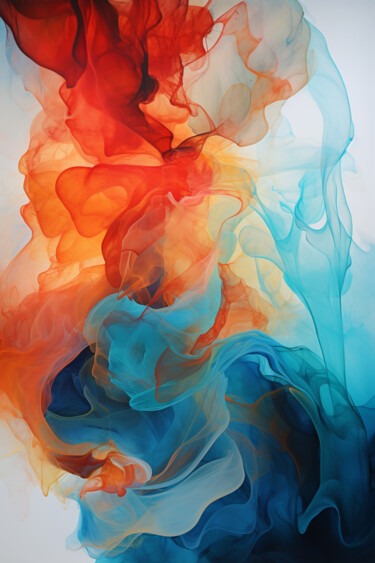 Arts numériques intitulée "Сolored smoke. 3" par Saras, Œuvre d'art originale, Peinture numérique
