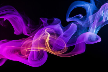 Arts numériques intitulée "Colored smoke on a…" par Saras, Œuvre d'art originale, Image générée par l'IA