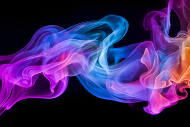 Digitale Kunst mit dem Titel "Colored smoke on a…" von Saras, Original-Kunstwerk, KI-generiertes Bild