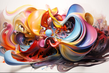 Digitale Kunst mit dem Titel "Chaos and Harmony. 8" von Saras, Original-Kunstwerk, KI-generiertes Bild