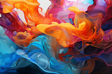 Digitale Kunst mit dem Titel "Chaos and Harmony.…" von Saras, Original-Kunstwerk, KI-generiertes Bild