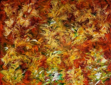 Painting titled "Everlasting floweri…" by Raimundas Sarka, Original Artwork, Oil