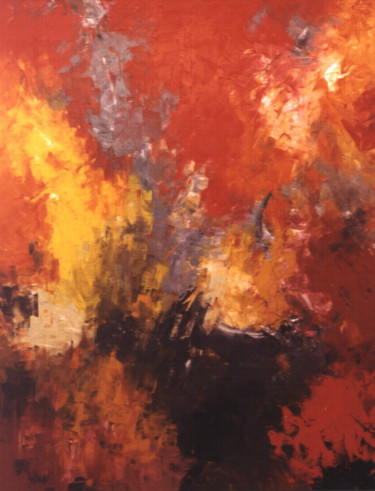 Peinture intitulée "Light Through Fores…" par Saroja, Œuvre d'art originale, Huile Monté sur Châssis en bois