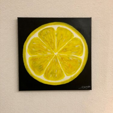 Painting titled "Lemon 2" by Sascaart, Original Artwork, Acrylic