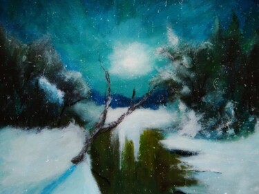 Painting titled "Winter art series" by Sasha Brisac, Original Artwork, Acrylic