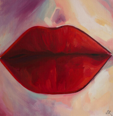 Pintura titulada "CHANEL LIPS" por Sasha Robinson, Obra de arte original, Oleo