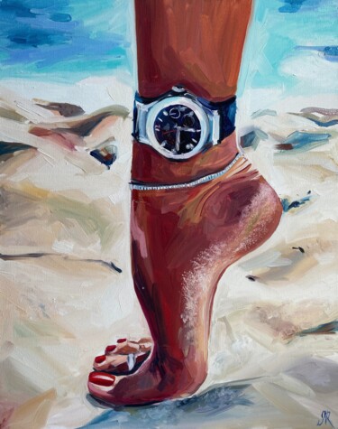 Malarstwo zatytułowany „WATCHES - oil paint…” autorstwa Sasha Robinson, Oryginalna praca, Olej