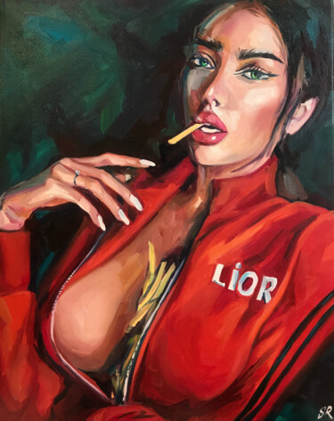 Painting titled "LIOR - pop art oil…" by Sasha Robinson, Original Artwork, Oil