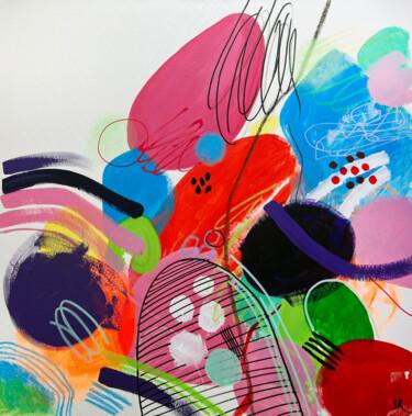 Картина под названием "Abstract Bright Ova…" - Sasha Robinson, Подлинное произведение искусства, Акрил