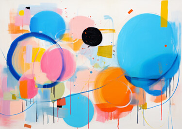 Peinture intitulée "Cristal blue and pu…" par Sasha Robinson, Œuvre d'art originale, Acrylique