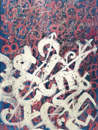 Schilderij getiteld "Social Unrest" door Nezabyvaemo, Origineel Kunstwerk, Acryl