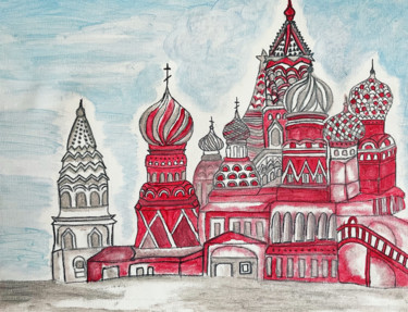 Pintura intitulada "Russian Nouveau" por Nezabyvaemo, Obras de arte originais, Aquarela