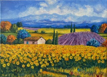 Painting titled "Provence" by Sasha Solomon, Original Artwork, Oil