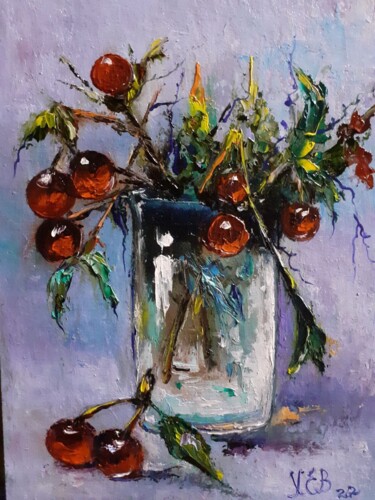 Painting titled "Картина маслом "Виш…" by Elena Kheveleva, Original Artwork, Oil