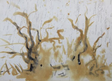 Pittura intitolato ""Regen!" - Tee und…" da Satyam Art, Opera d'arte originale, Inchiostro
