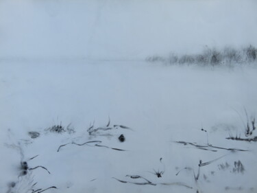 Dessin intitulée ""Winterlandschaft"…" par Satyam Art, Œuvre d'art originale, Encre