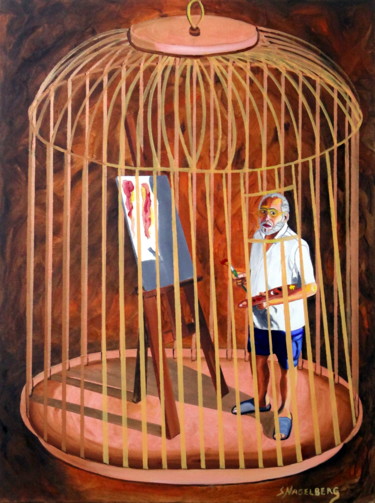 Painting titled "Segunda ola" by Saúl Nagelberg, Original Artwork, Oil