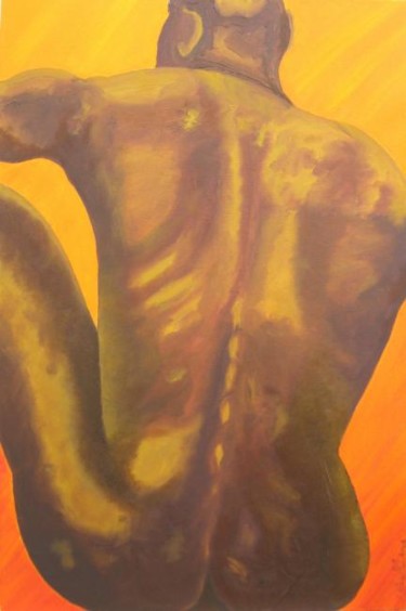 Pintura intitulada "Espalda morena" por Saúl Nagelberg, Obras de arte originais, Óleo