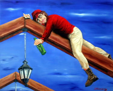 Peinture intitulée "No me dejen caer" par Saúl Nagelberg, Œuvre d'art originale, Autre