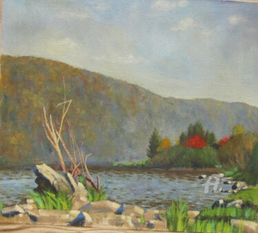 绘画 标题为“河畔” 由张志国, 原创艺术品, 彩画