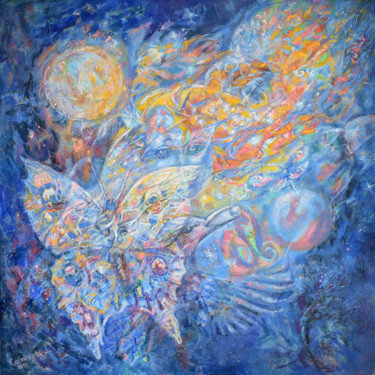 Peinture intitulée "Flight" par Natalya Savenkova, Œuvre d'art originale, Huile