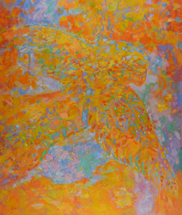 Malerei mit dem Titel "Angel Painting Orig…" von Natalya Savenkova, Original-Kunstwerk, Öl