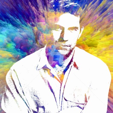 Digital Arts titled "Kevin Costner abstr…" by Saeed Bagsair, Original Artwork, Digital Painting