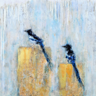 Картина под названием "Two for Joy IV" - Sbboursot, Подлинное произведение искусства, Акрил Установлен на Деревянная рама дл…