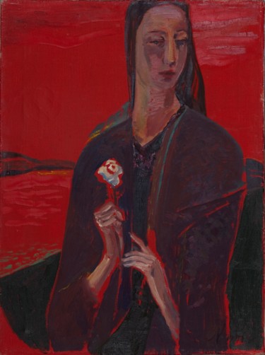 Painting titled "Элегия" by Olga Matveeva, Original Artwork, Oil