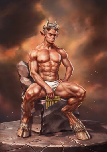 Digital Arts titled "Satyr" by Scherba, Original Artwork, 2D Digital Work