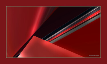 Painting titled "LUXURY RED" by Schoelmann, Original Artwork, 2D Digital Work